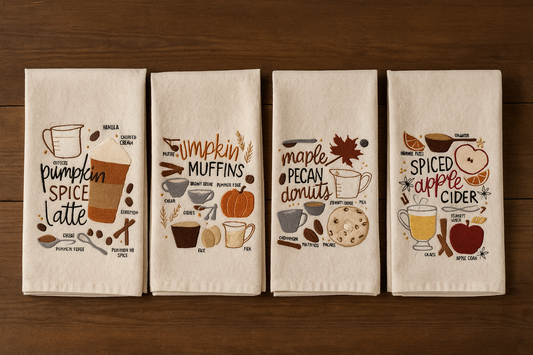 Toalla de Cocina Fall Treats de Pen+Paint (27,000 puntadas)