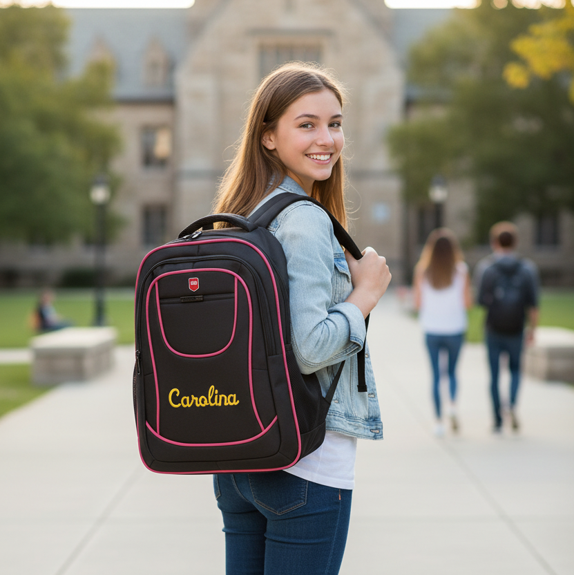 Mochila Swiss Bag Negra-Personalizable con Bordado