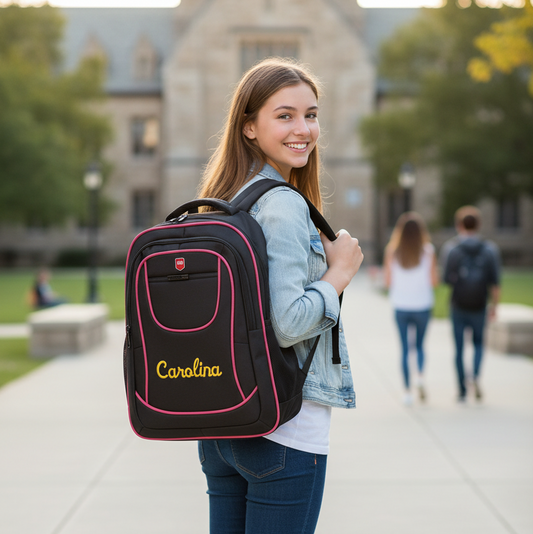 Mochila Swiss Bag Negra-Personalizable con Bordado